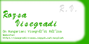 rozsa visegradi business card